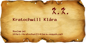 Kratochwill Klára névjegykártya